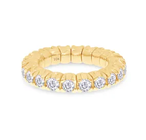 10K Stretch Round Eternity Band-SS