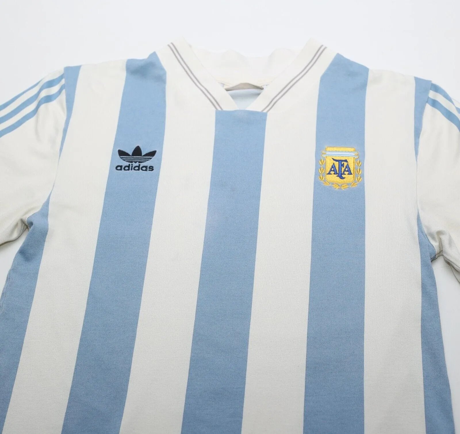 1993 MARADONA #10 Argentina adidas Originals L/S Home Football Shirt (S)