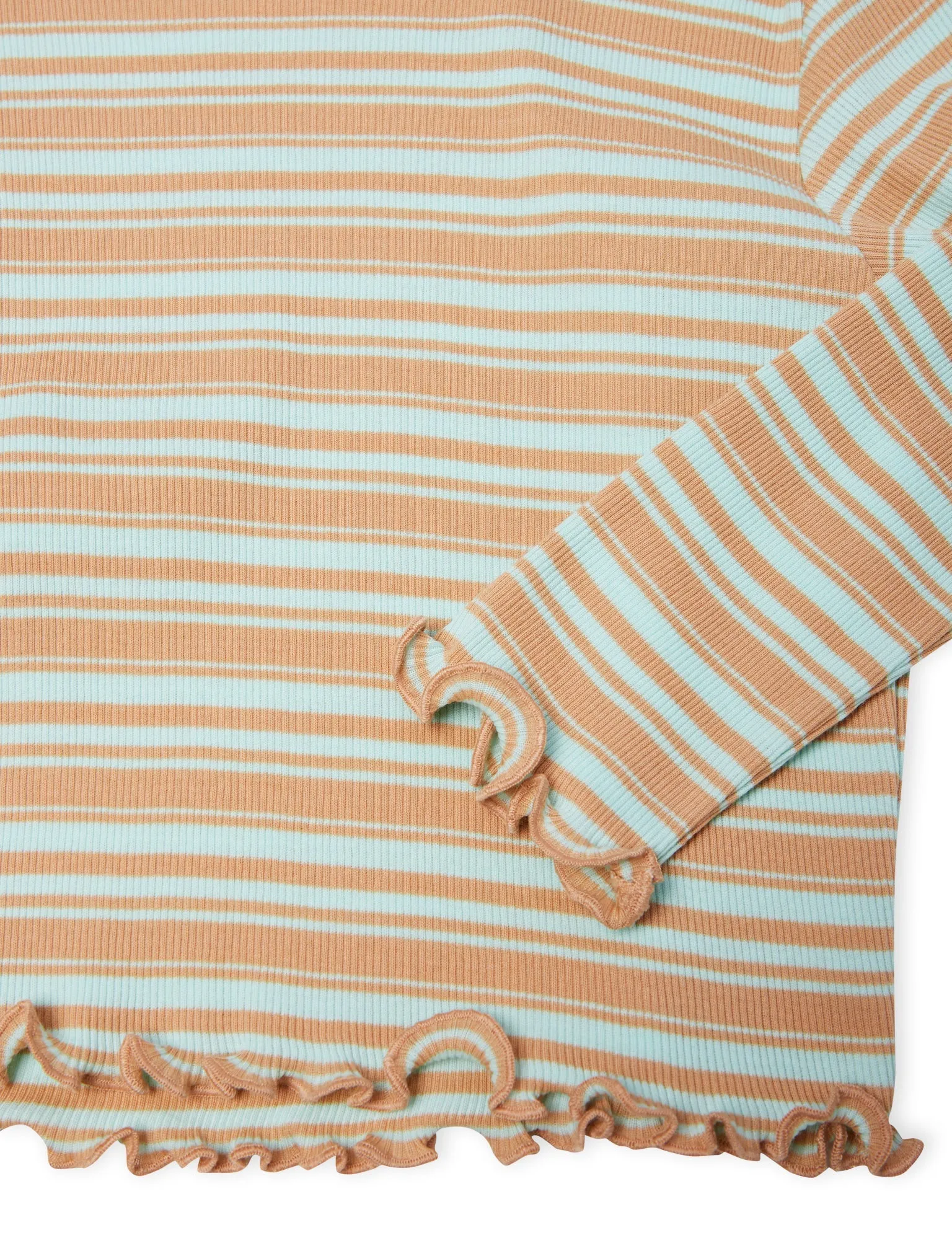 2x2 Cotton Stripe Tira Top,  Spa Retreat / Iced Coffee