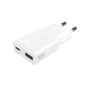 4Smarts PD Slim 20W Vægoplader GaN m. 1 x USB-C & 1 x USB-A - Hvid