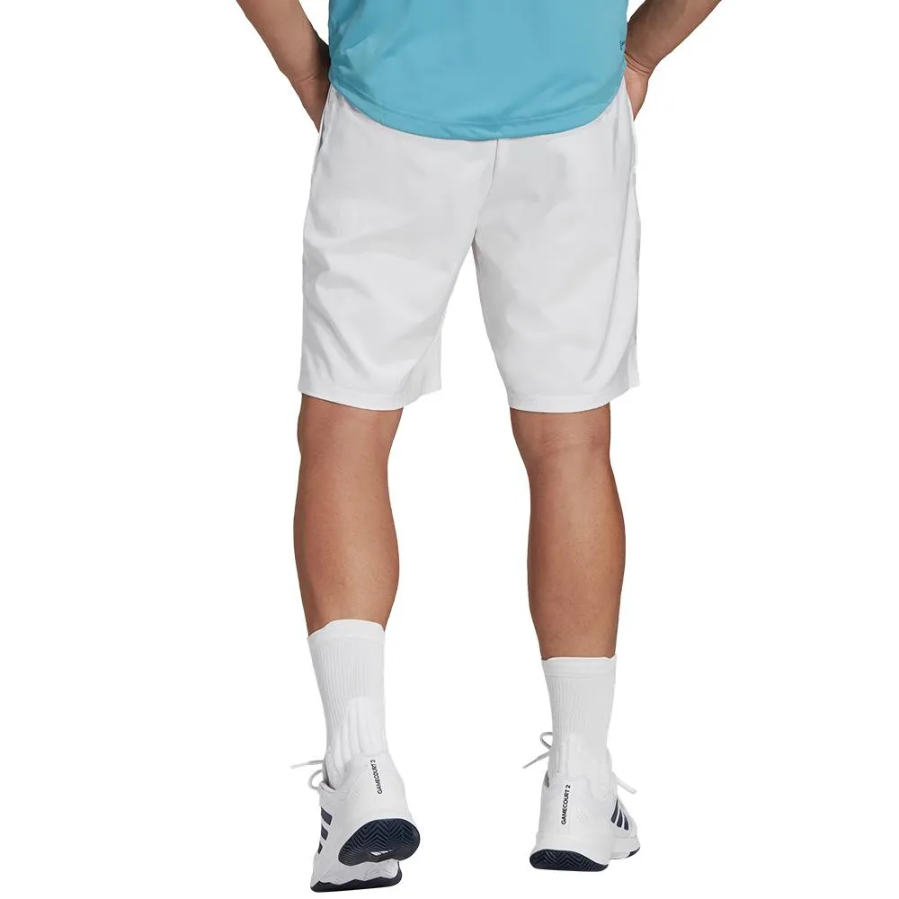 adidas Men's Club 3 Stripe 9" Short - White