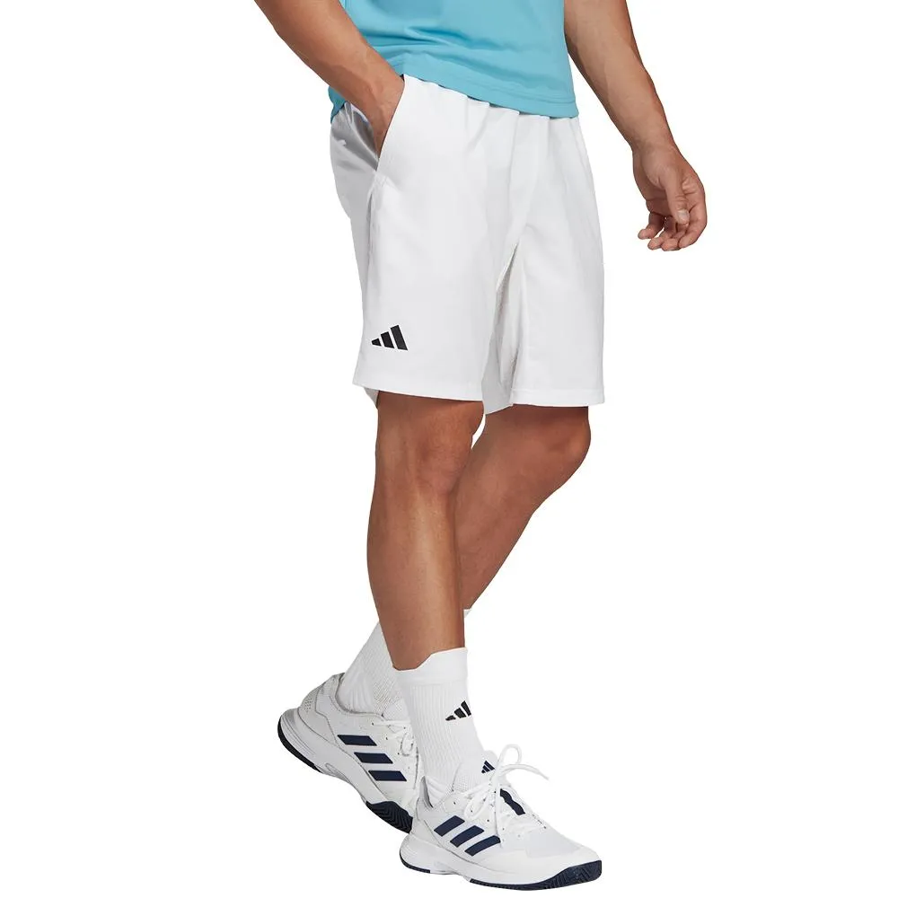 adidas Men's Club 3 Stripe 9" Short - White