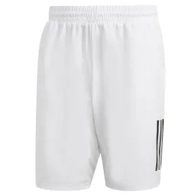 adidas Men's Club 3 Stripe 9" Short - White