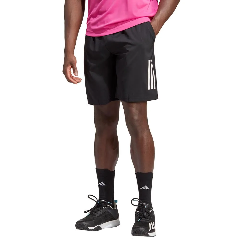 adidas Men's Club 3 Stripe 9" Shorts - Black