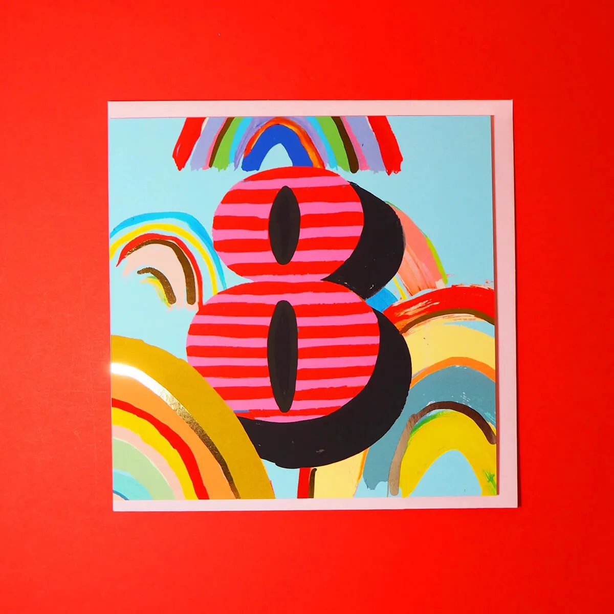 Age 8 Birthday Square Greetings Card by Eleanor Bowmer