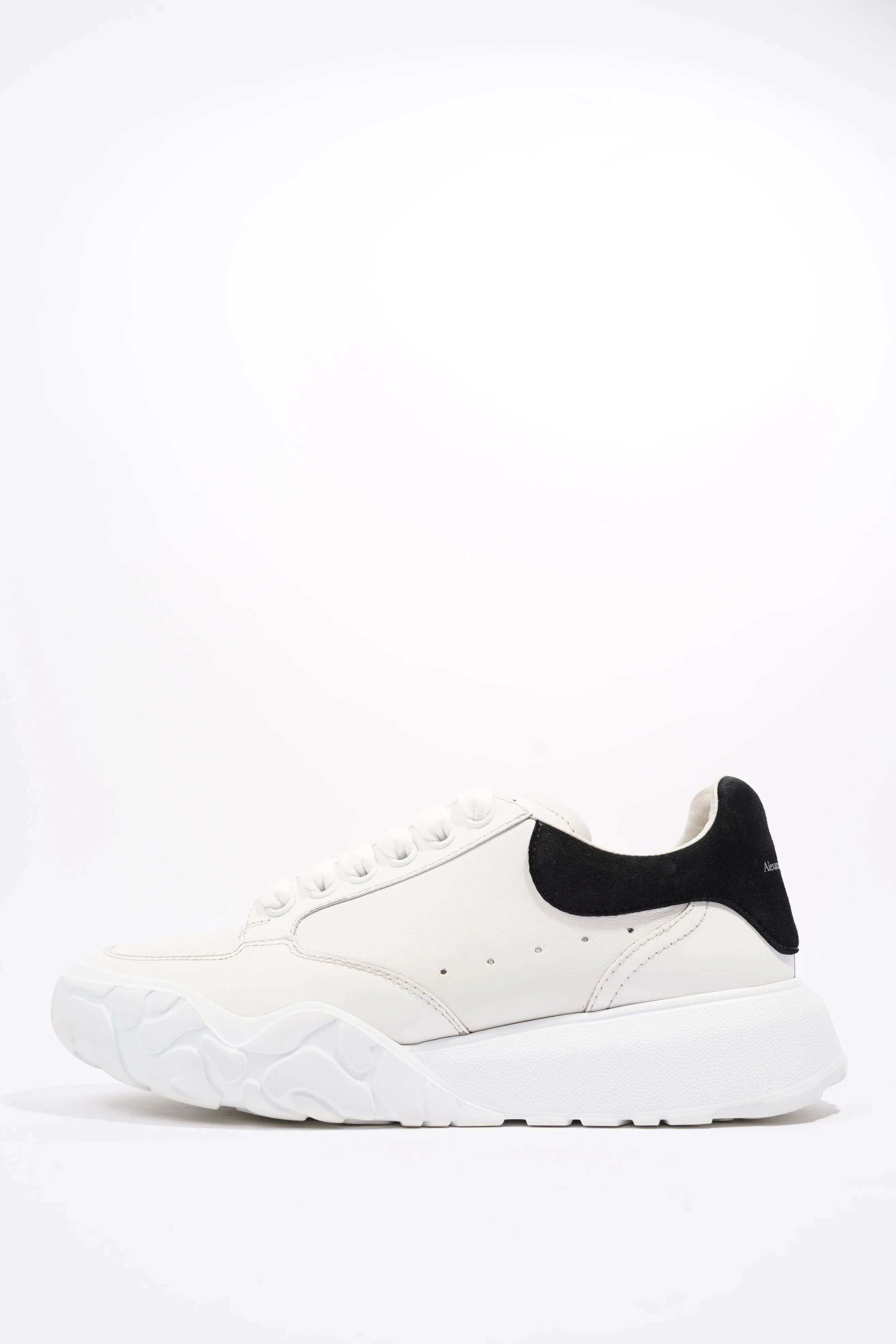 Alexander McQueen Court White / Black Tab Leather EU 39 UK 6