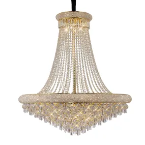 Alexandra Pendant 20 Light E14 Gold/Crystal