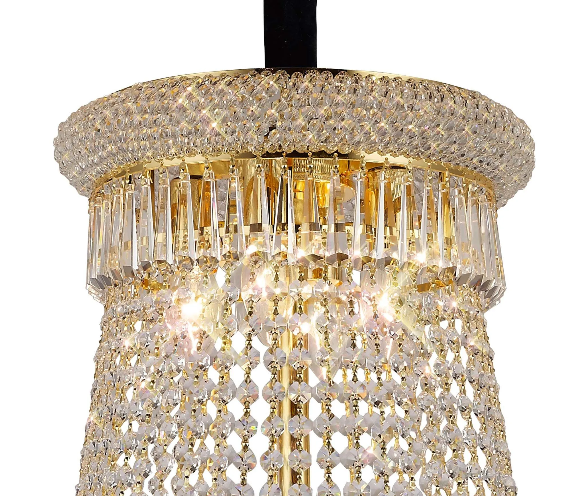 Alexandra Pendant 20 Light E14 Gold/Crystal