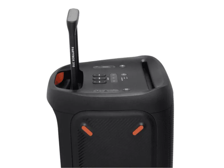 Altavoz de gran potencia - JBL Partybox 310, Bluetooth, USB, Autonomía 18 h, Resistente al agua, Negro