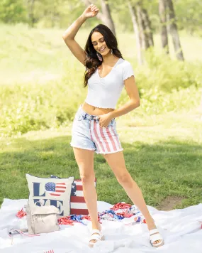 American Woman Flag Shorts