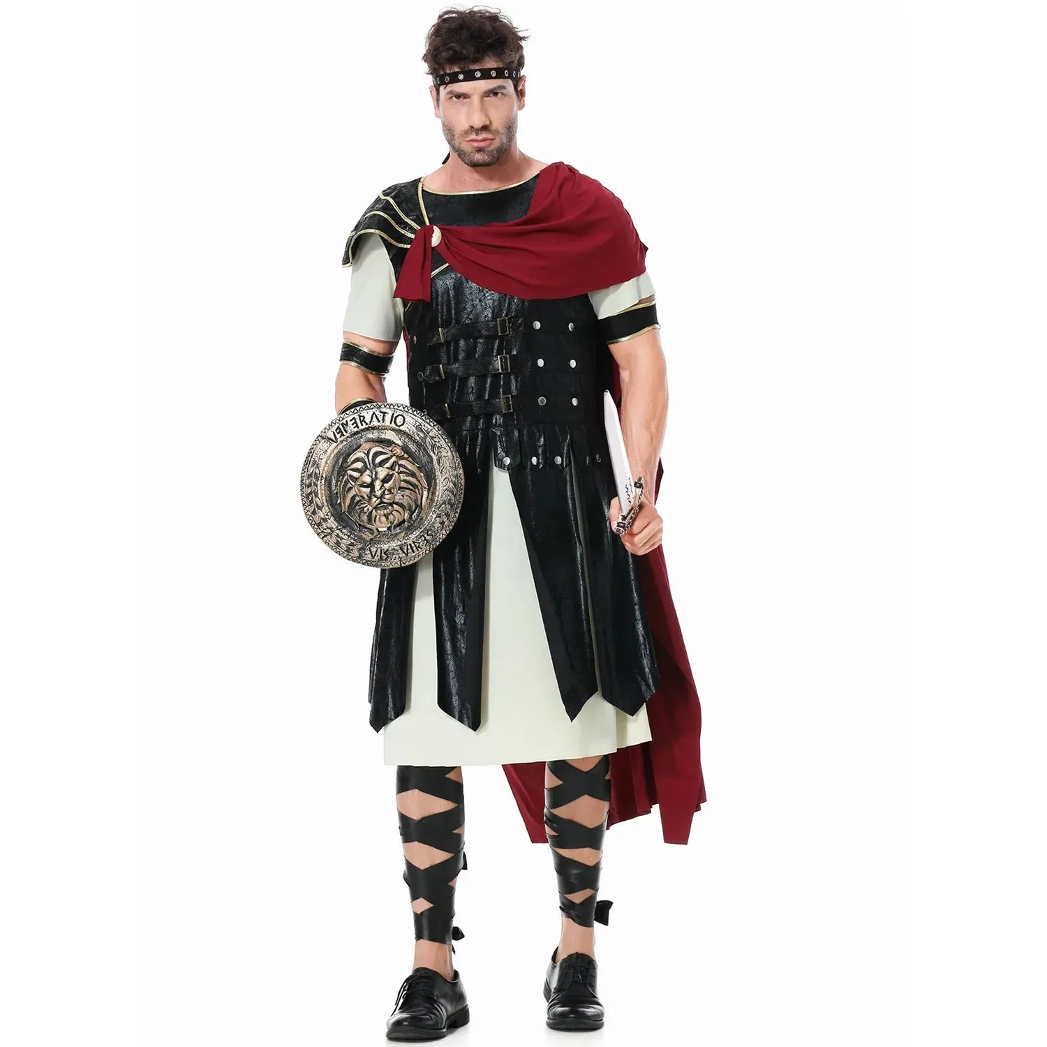 Ancient Roman Spartan Warrior Gladiator Uniform Halloween Cosplay Costume