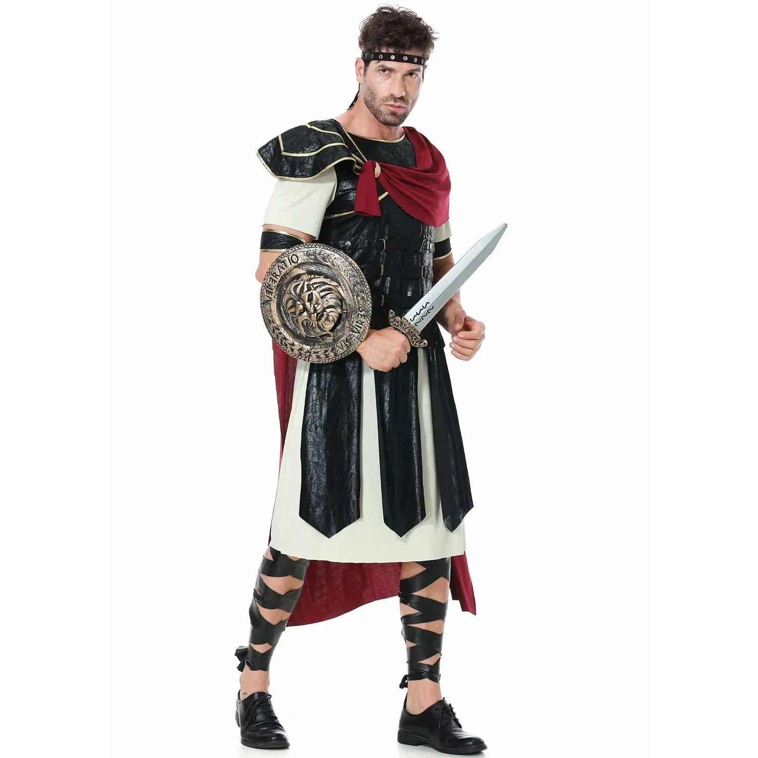 Ancient Roman Spartan Warrior Gladiator Uniform Halloween Cosplay Costume