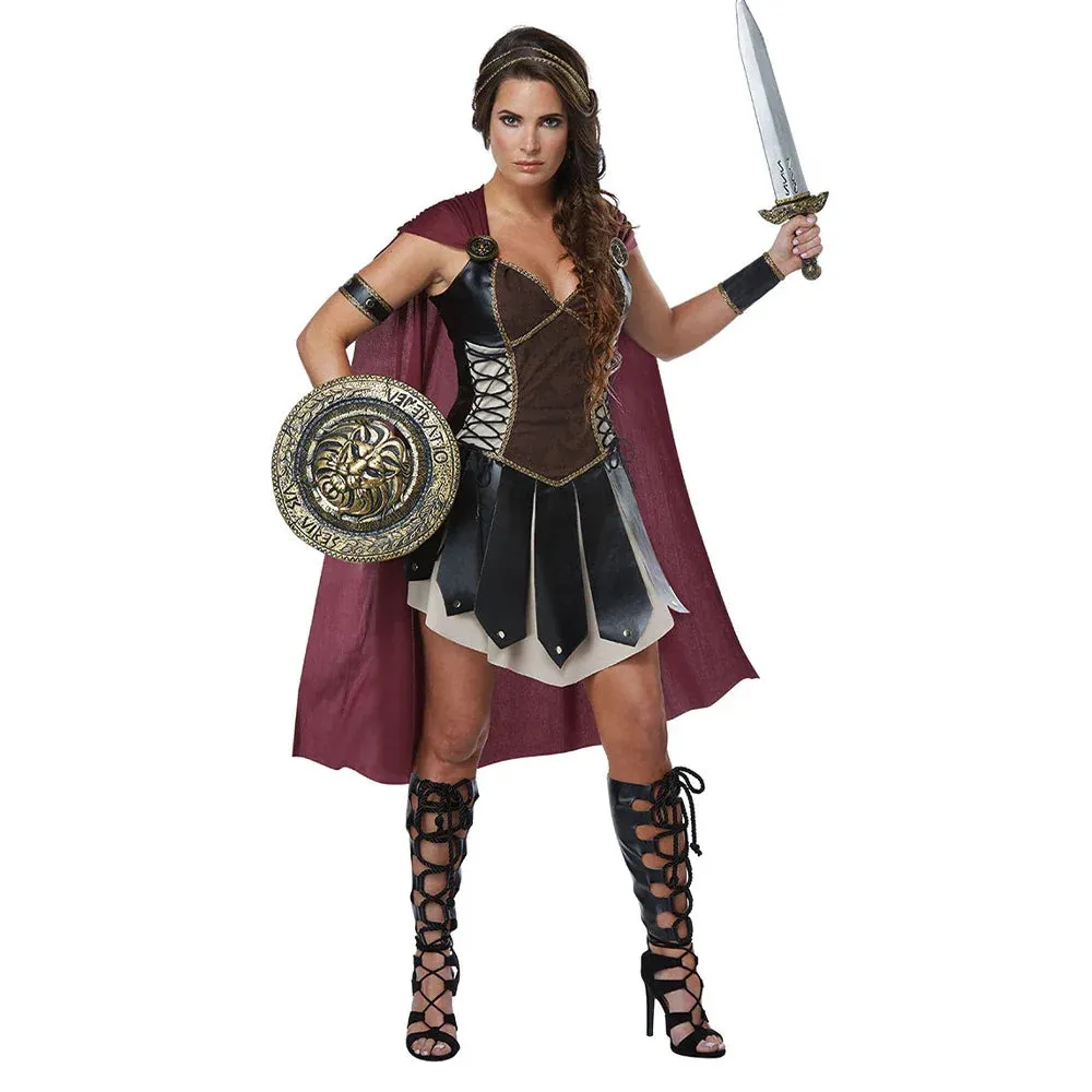 Ancient Roman Spartan Warrior Gladiator Uniform Halloween Cosplay Costume