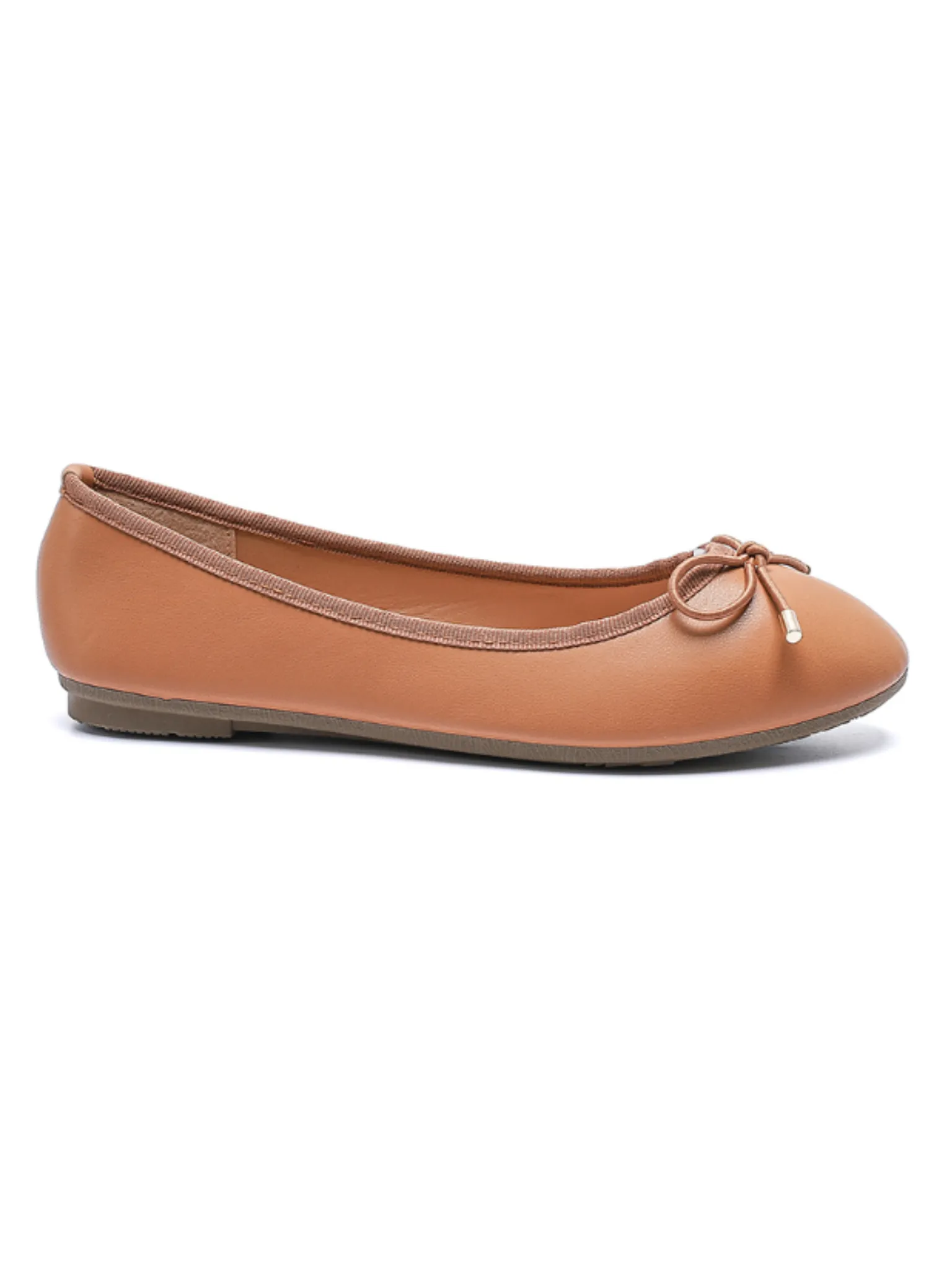 ANNA BALLERINA SKO - COGNAC