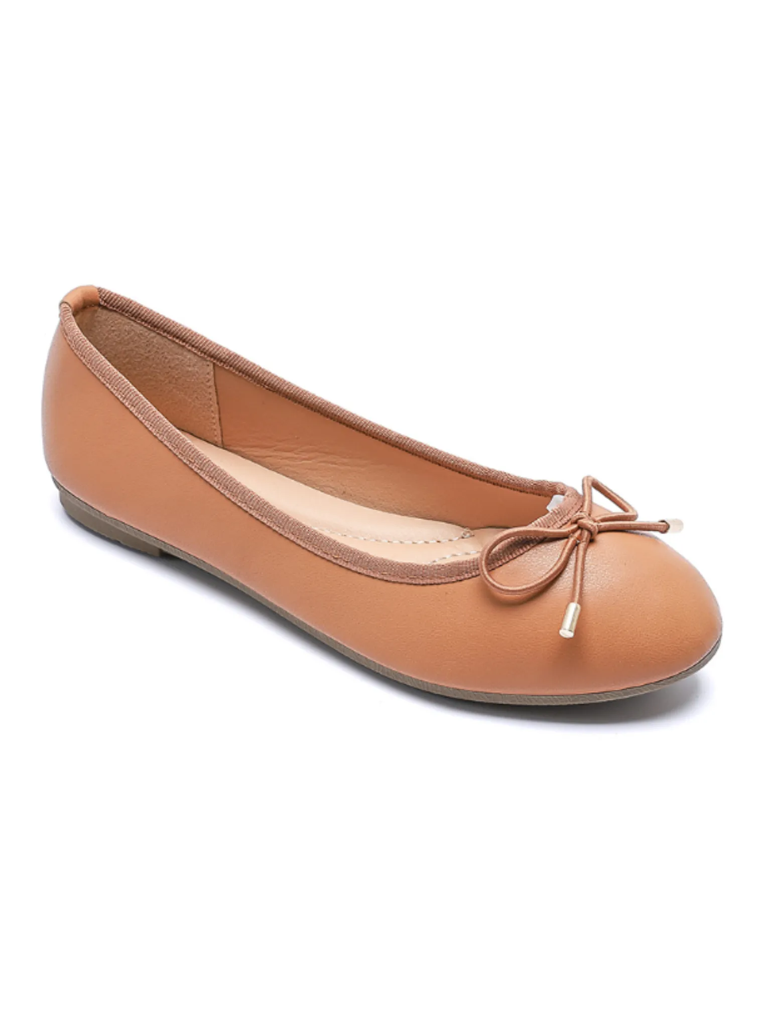 ANNA BALLERINA SKO - COGNAC