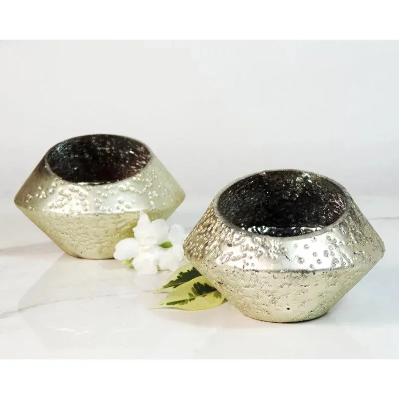 Antique Glass Votive for Classic Elegance | Set of 2