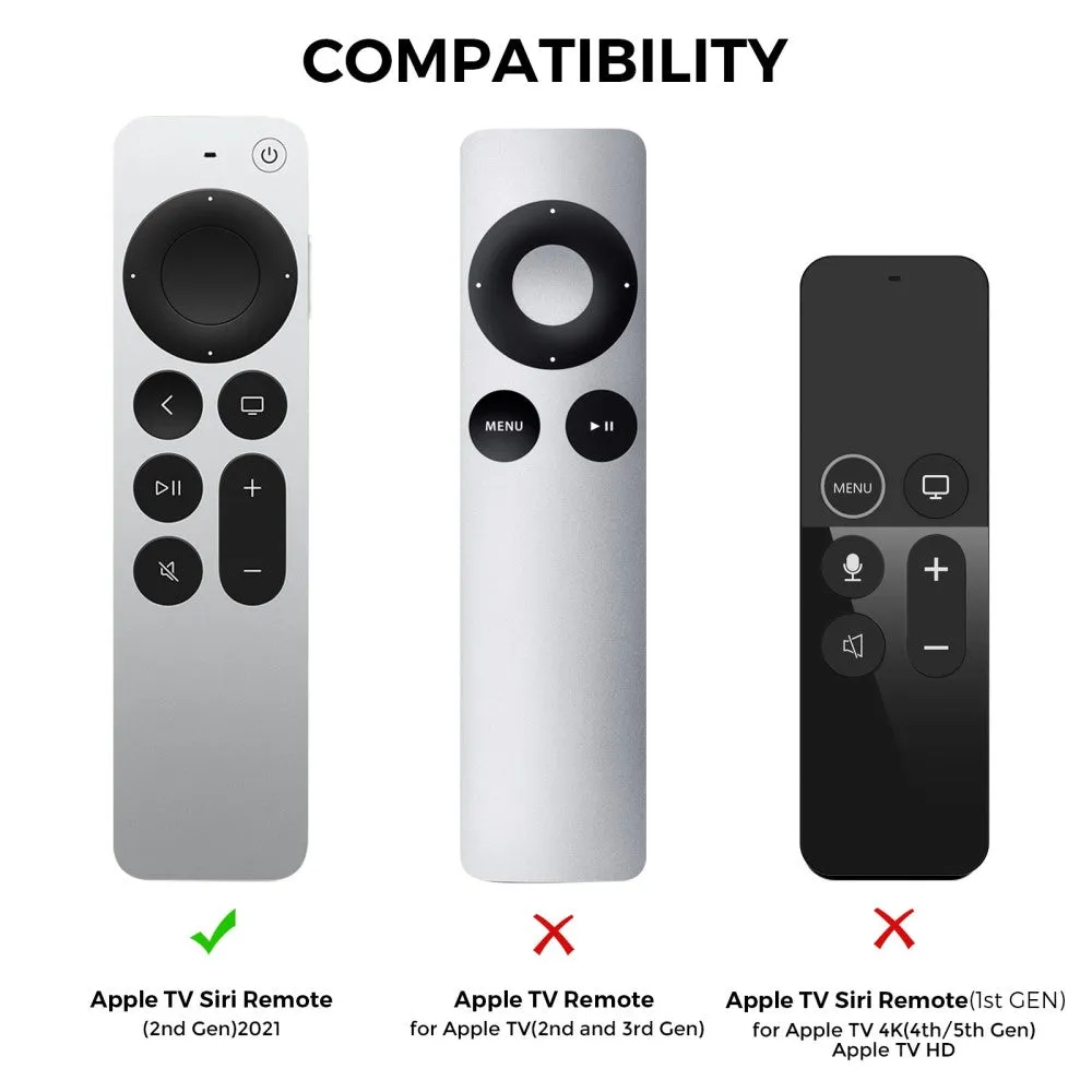 Apple Siri Remote Silikone Cover (2. & 3. gen.) - Sort