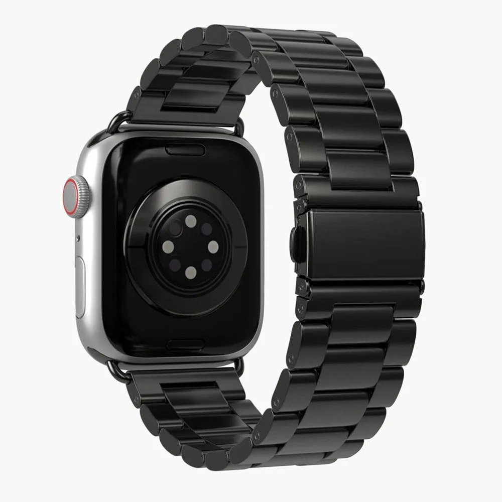 Apple Watch (38/40/SE/41mm) Vonmählen Link Bracelet Rustfri Stål Rem - Sort