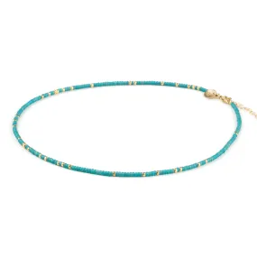 Aqua Tide Beaded Necklace