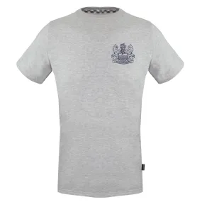 Aquascutum Stitched Aldis Logo Grey T Shirt