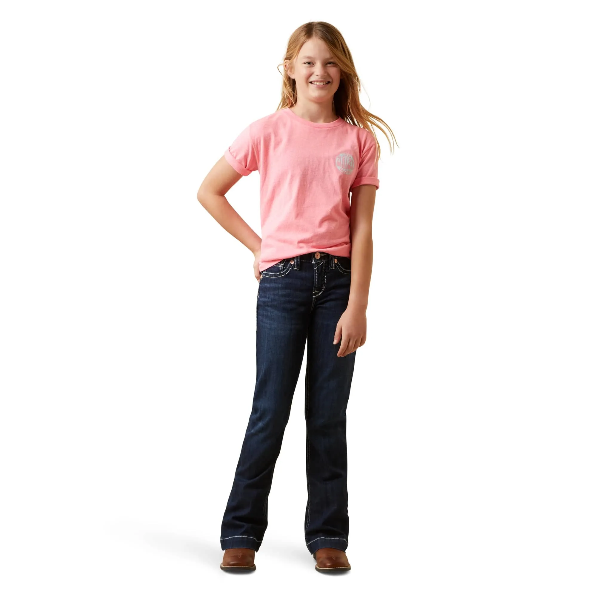 Ariat Girls Groovy Pink Tee 10045458