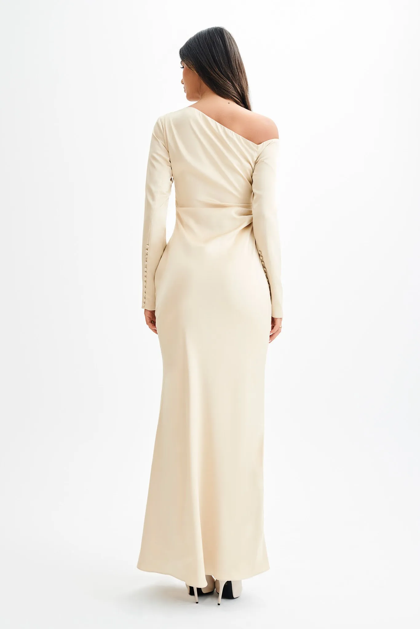 Avery Long Sleeve Maxi Dress - Gold