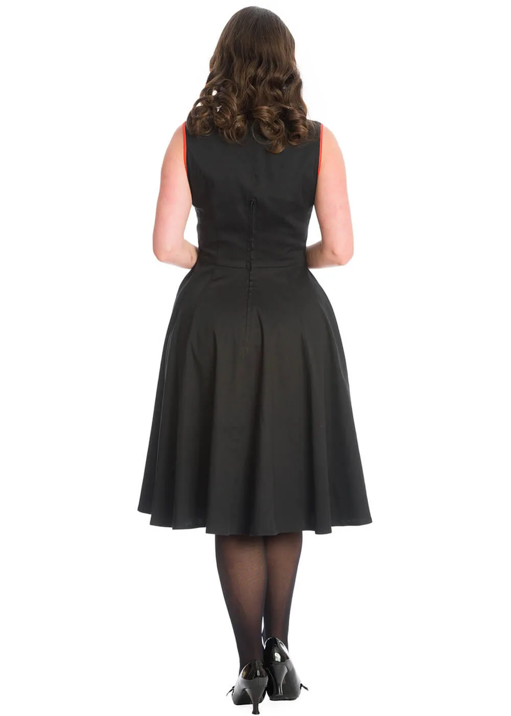 Banned Pumpkin Spice &amp; All Things Nice 50's Swing Dress Black