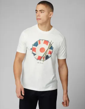 Ben Sherman Snare Target Snow White T-Shirt