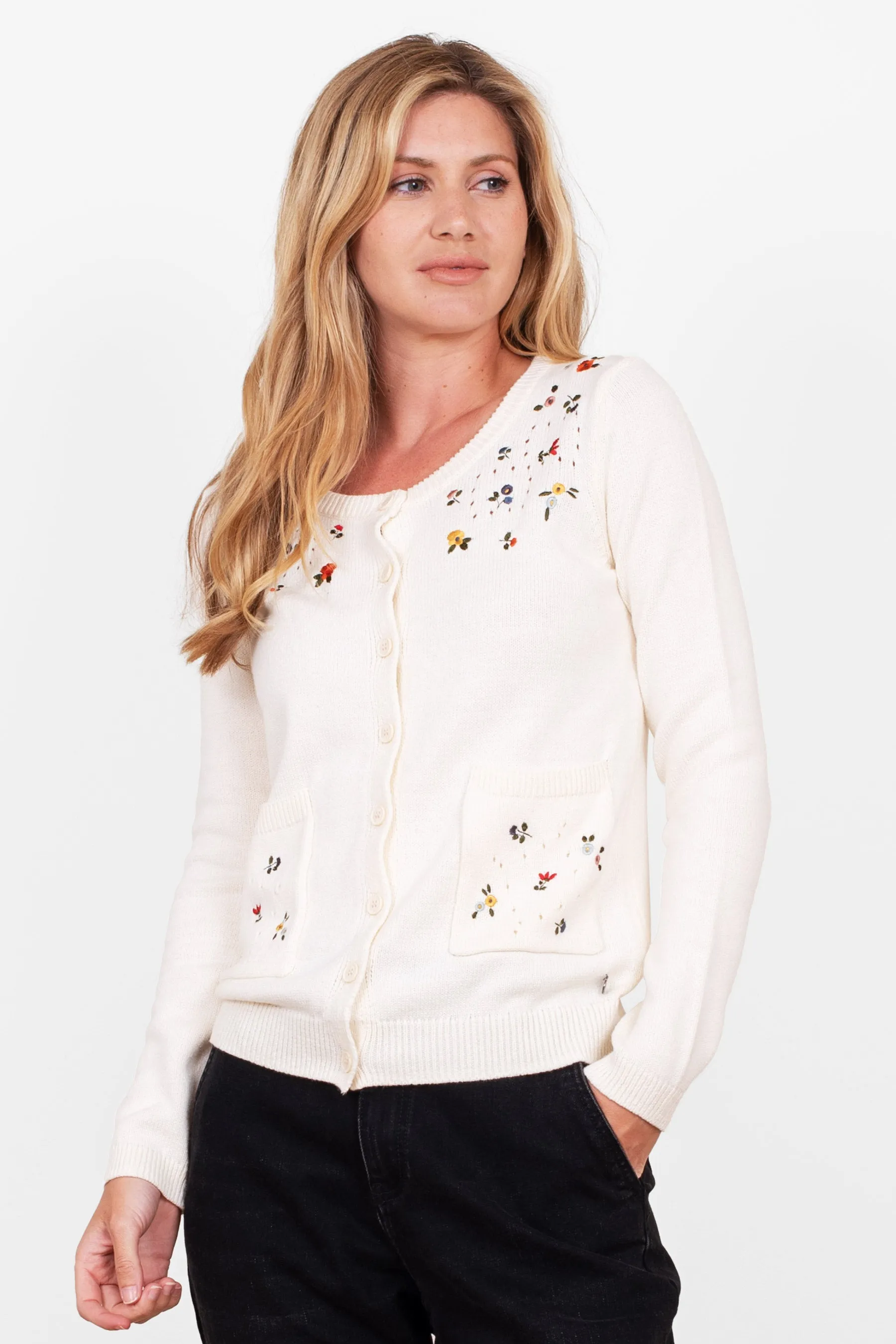 Bergen Embroidered Cardigan