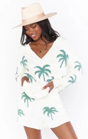 Boardwalk Shorts ~ Palm Tree Knit