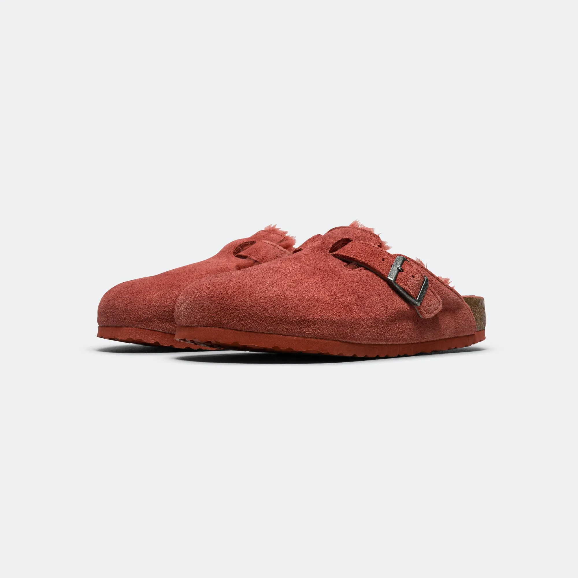 Boston - Sienna Red Suede Leather/Shearling