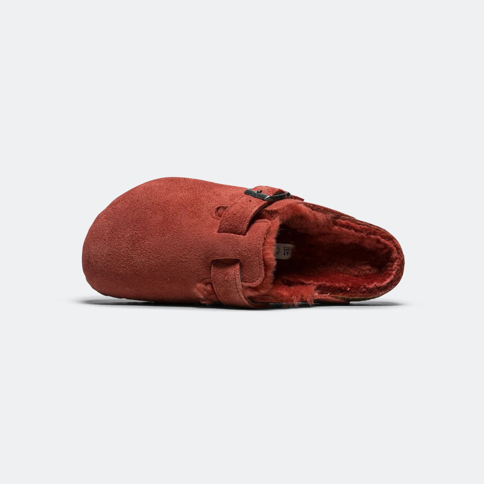 Boston - Sienna Red Suede Leather/Shearling