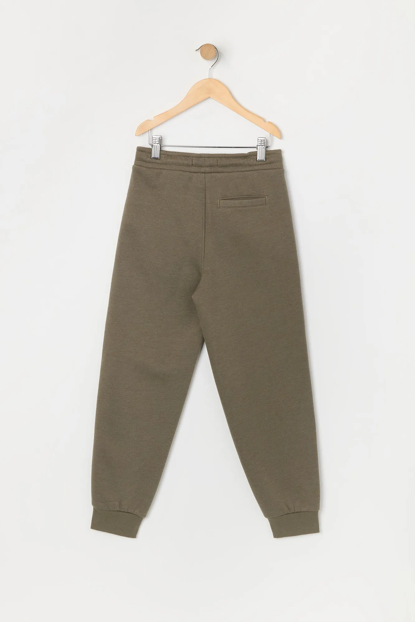 Boys Solid Fleece Drawstring Jogger