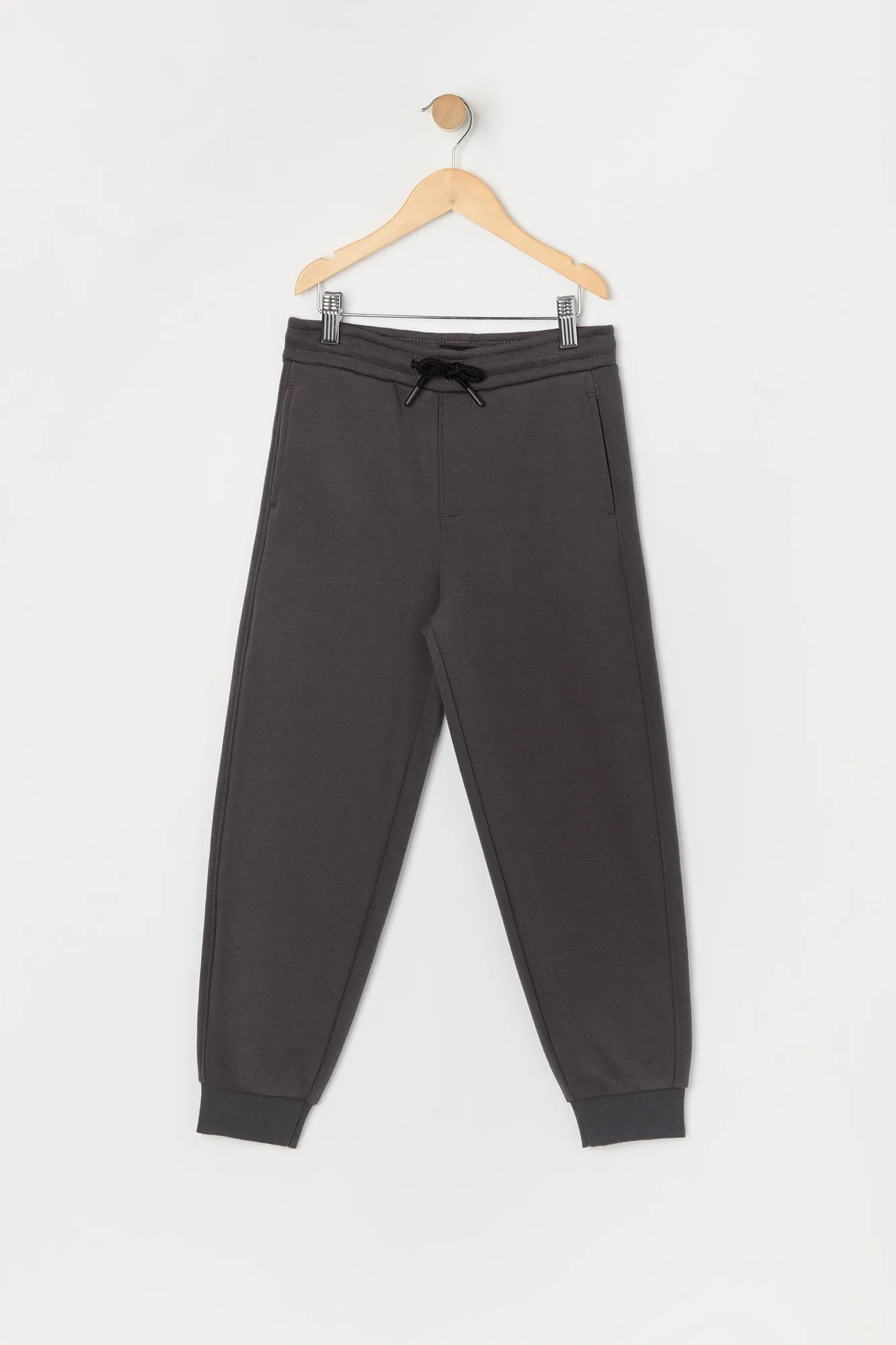 Boys Solid Fleece Drawstring Jogger