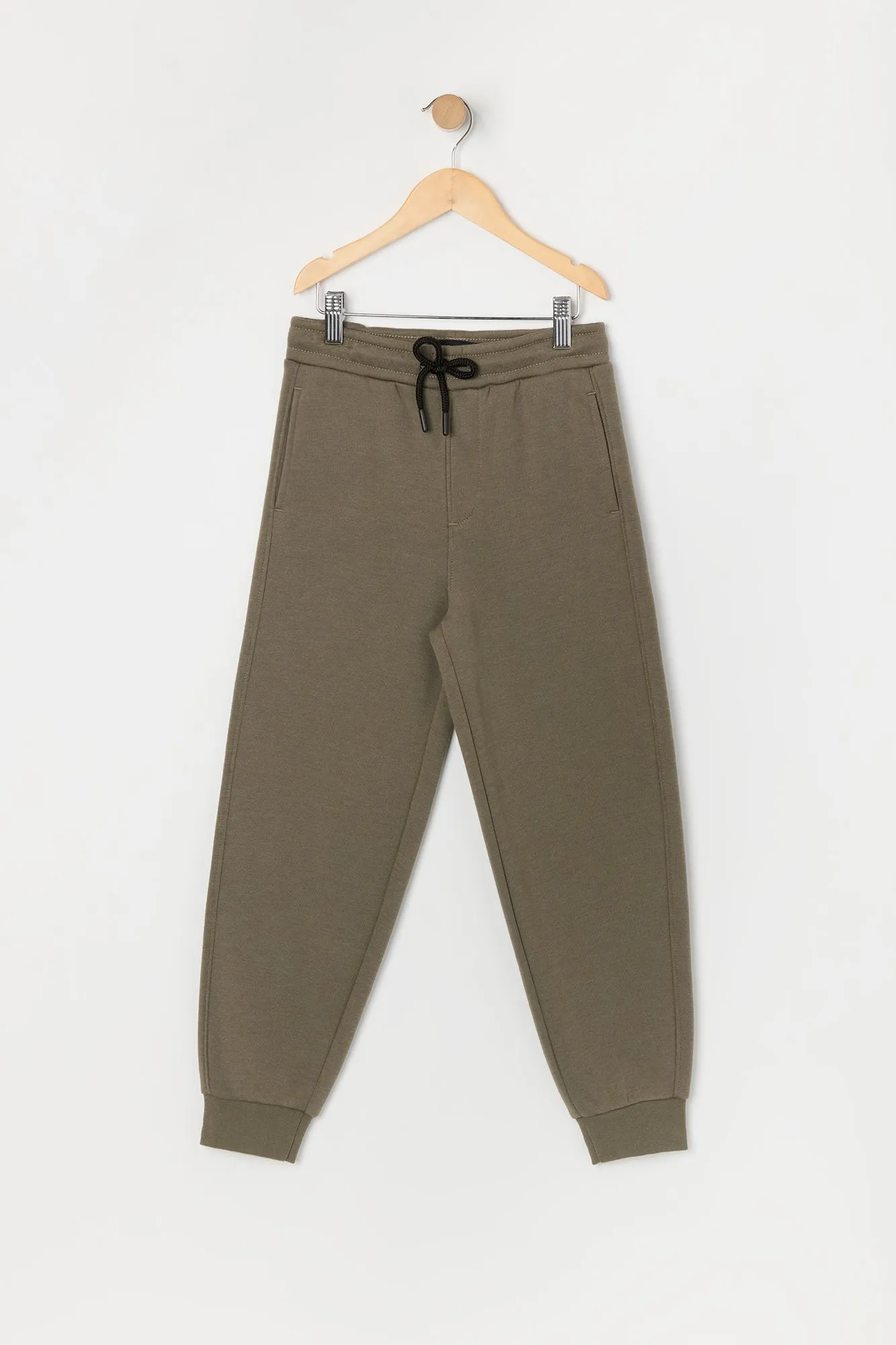 Boys Solid Fleece Drawstring Jogger