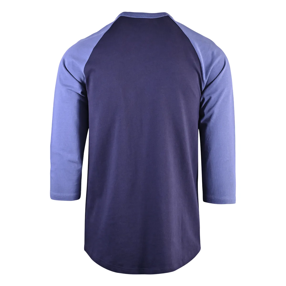 Branded  Men's T-Shirt Multi Blue Colorblocked 3/4 Sleeve Raglan (S33)