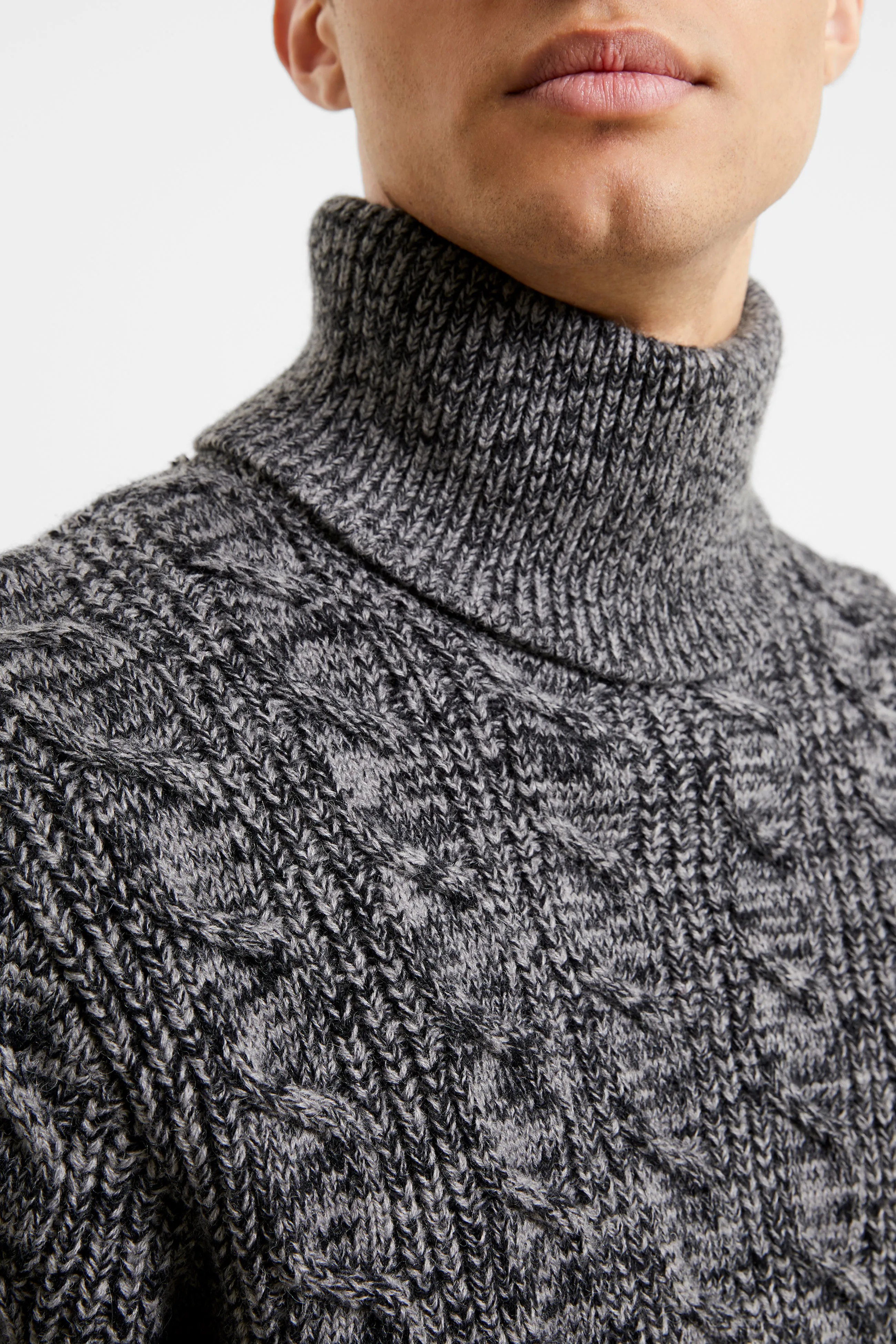 Cable Knit Turtleneck Sweater