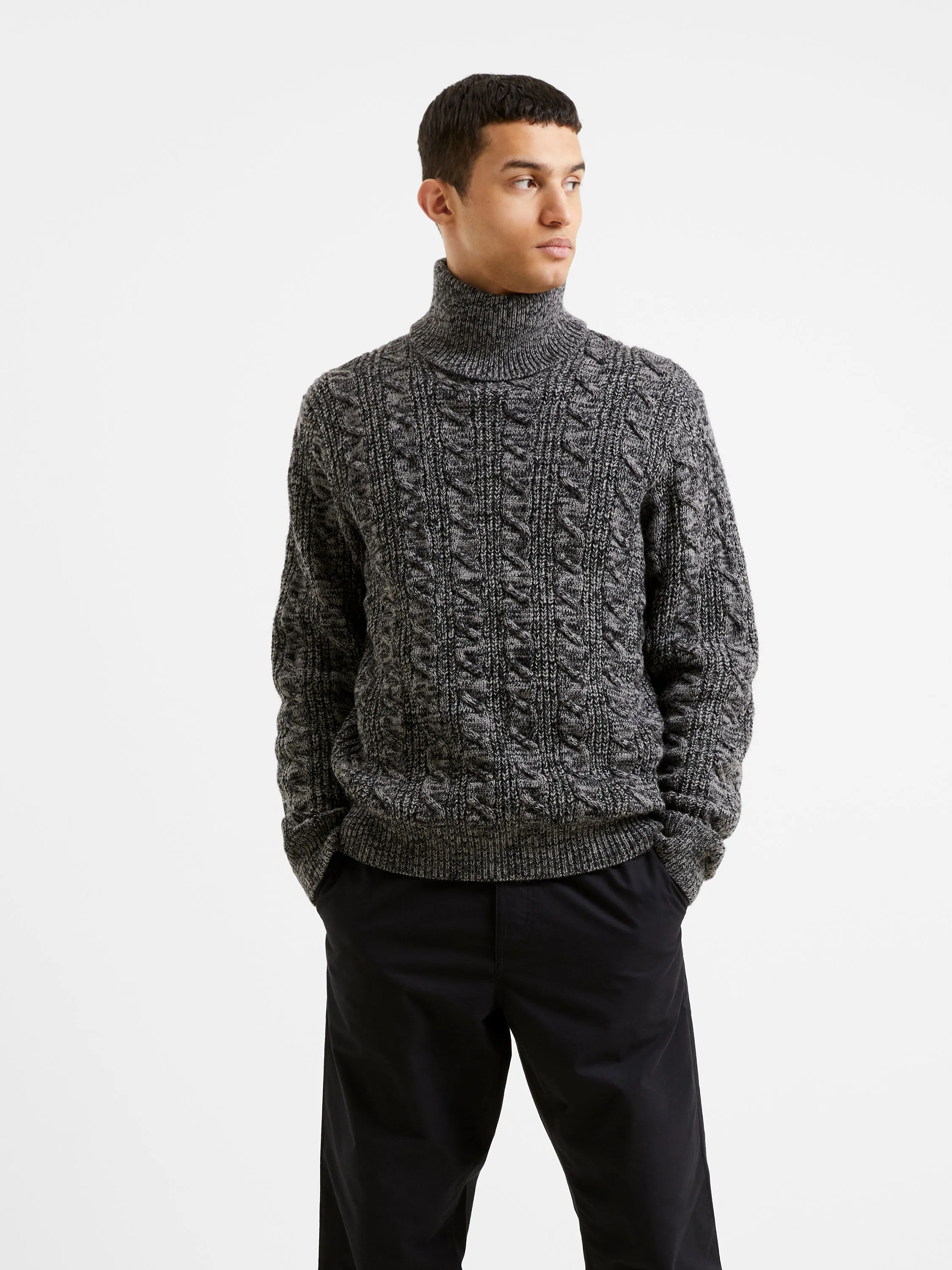 Cable Knit Turtleneck Sweater