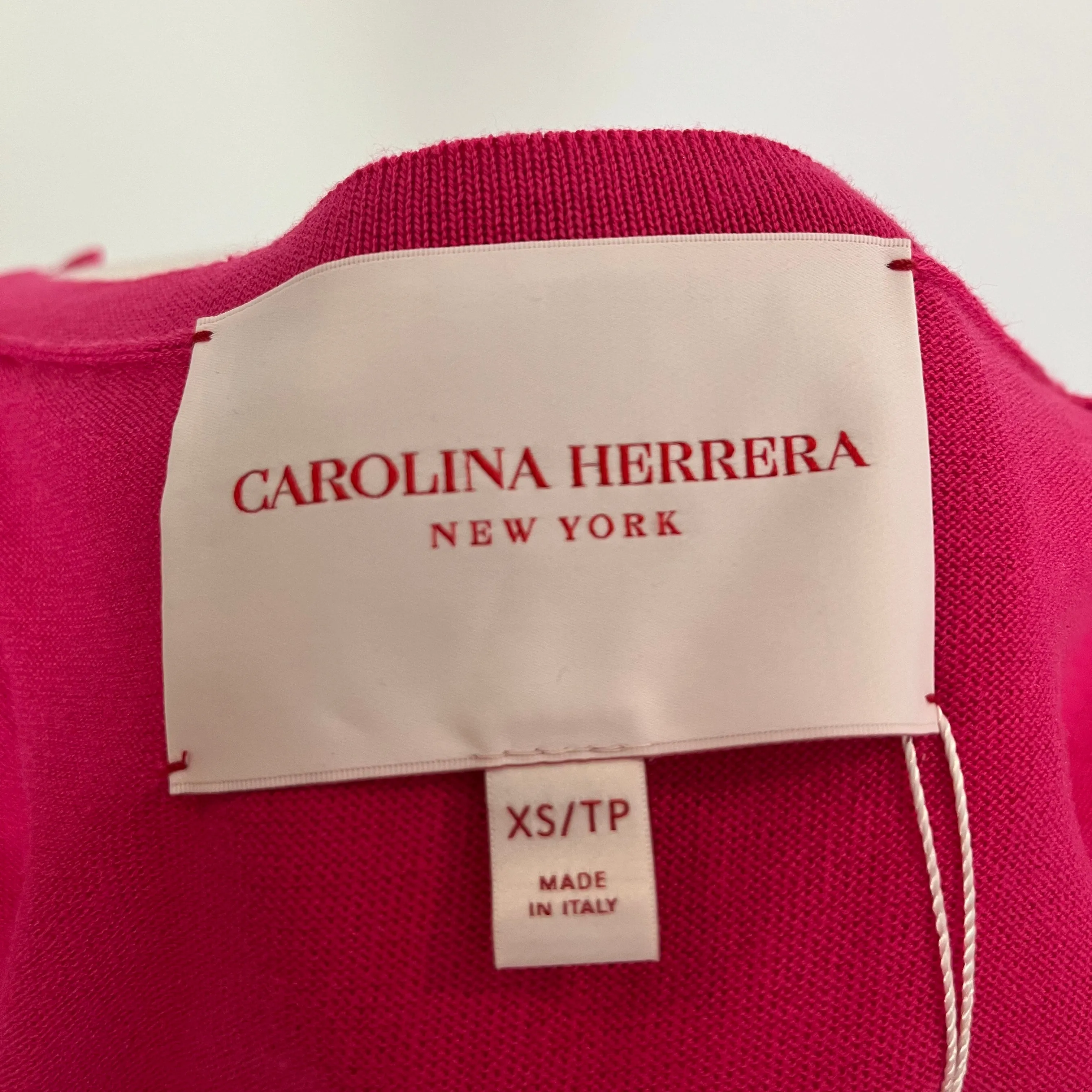 Carolina Herrera Brand New £800 Bubblegum Pink Silk & Cotton Cardigan XS