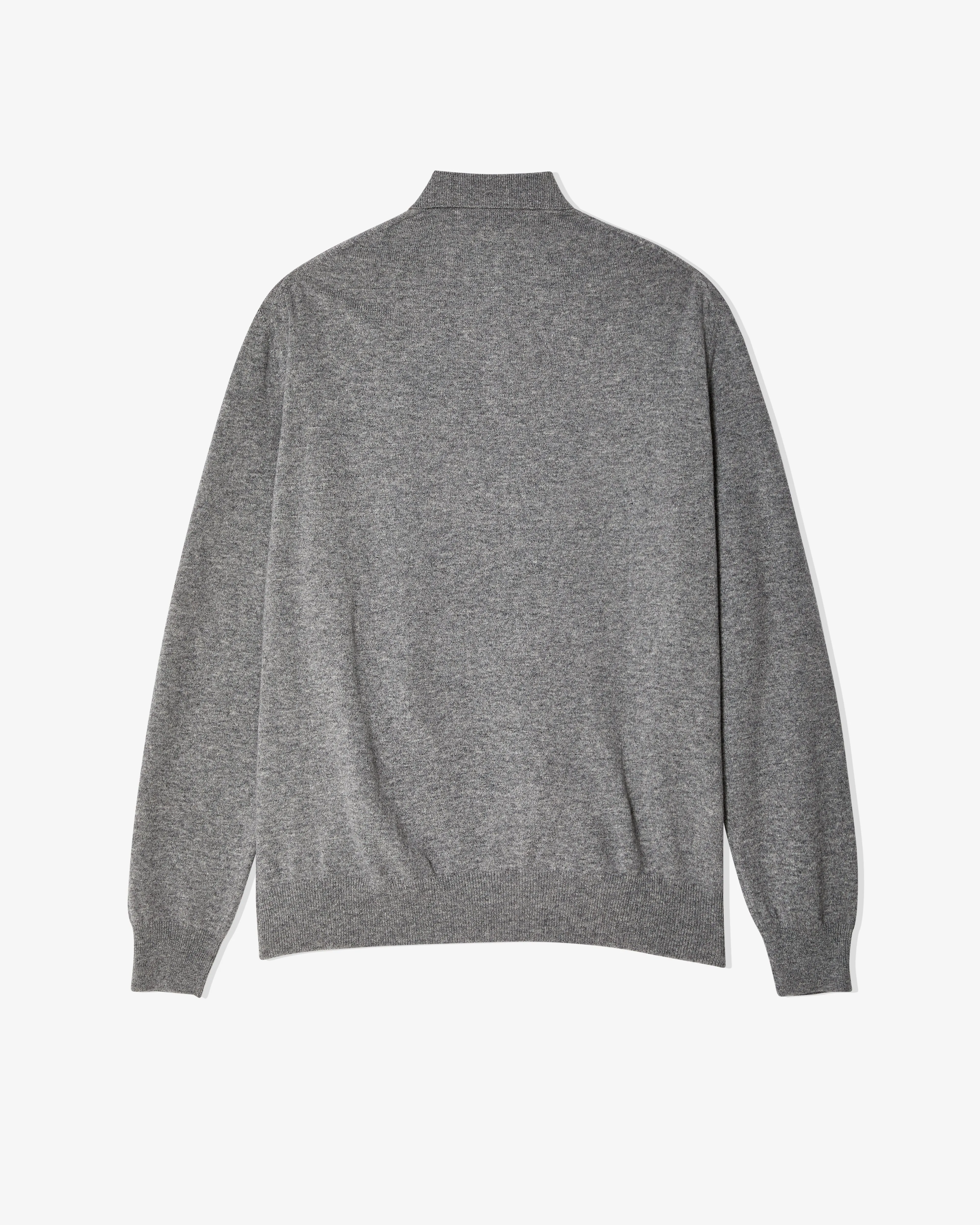 CDG Shirt - Men's Long Sleeve Knit Polo - (Grey)