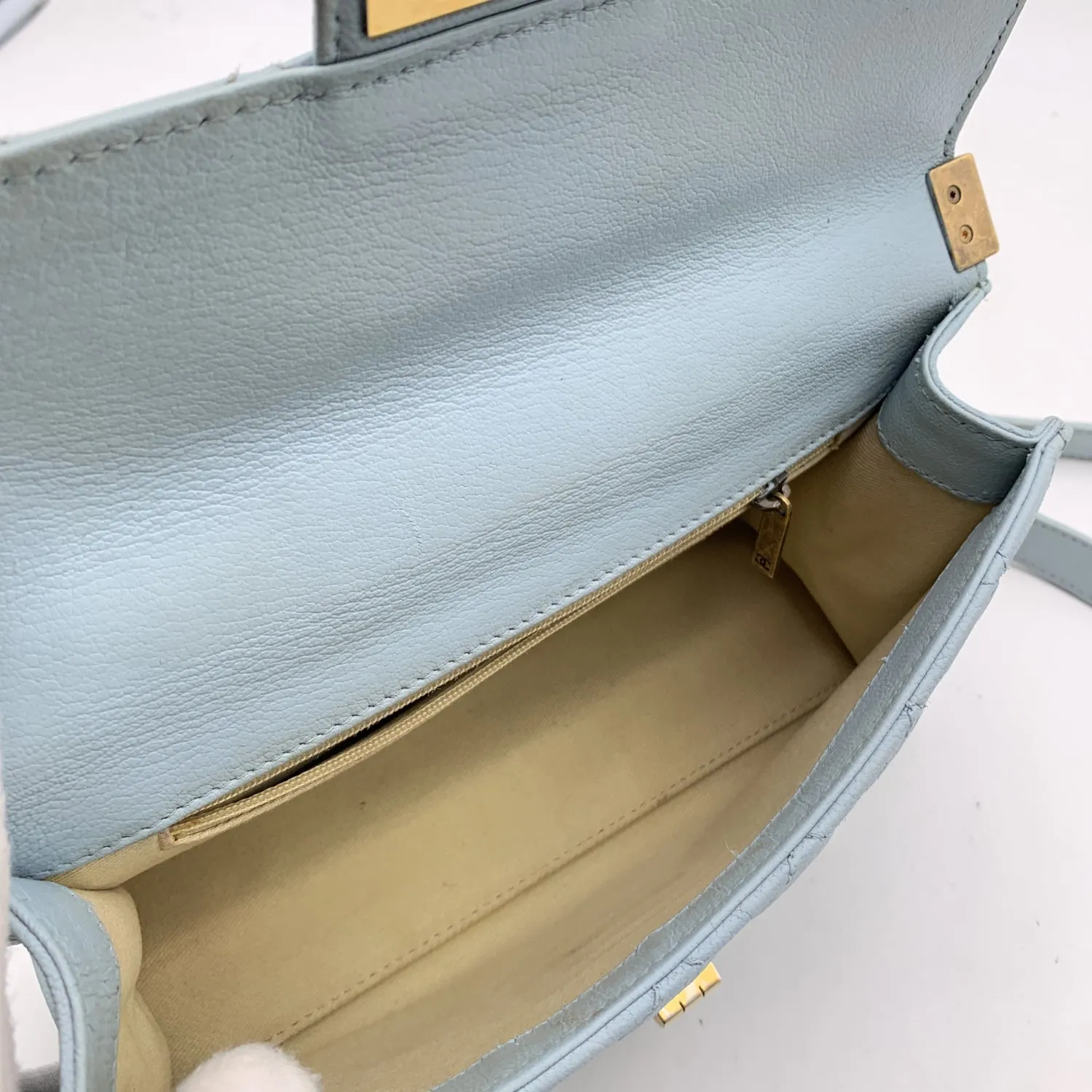 Chanel Light Blue Quilted Leather Trendy Reissue Shoulder Bag