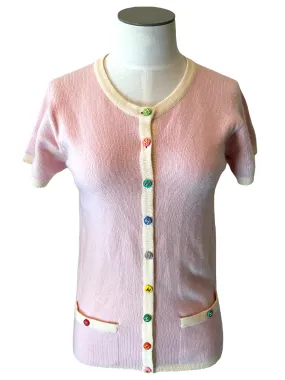 Chanel Pink Cashmere Size 38 96C Cardigan