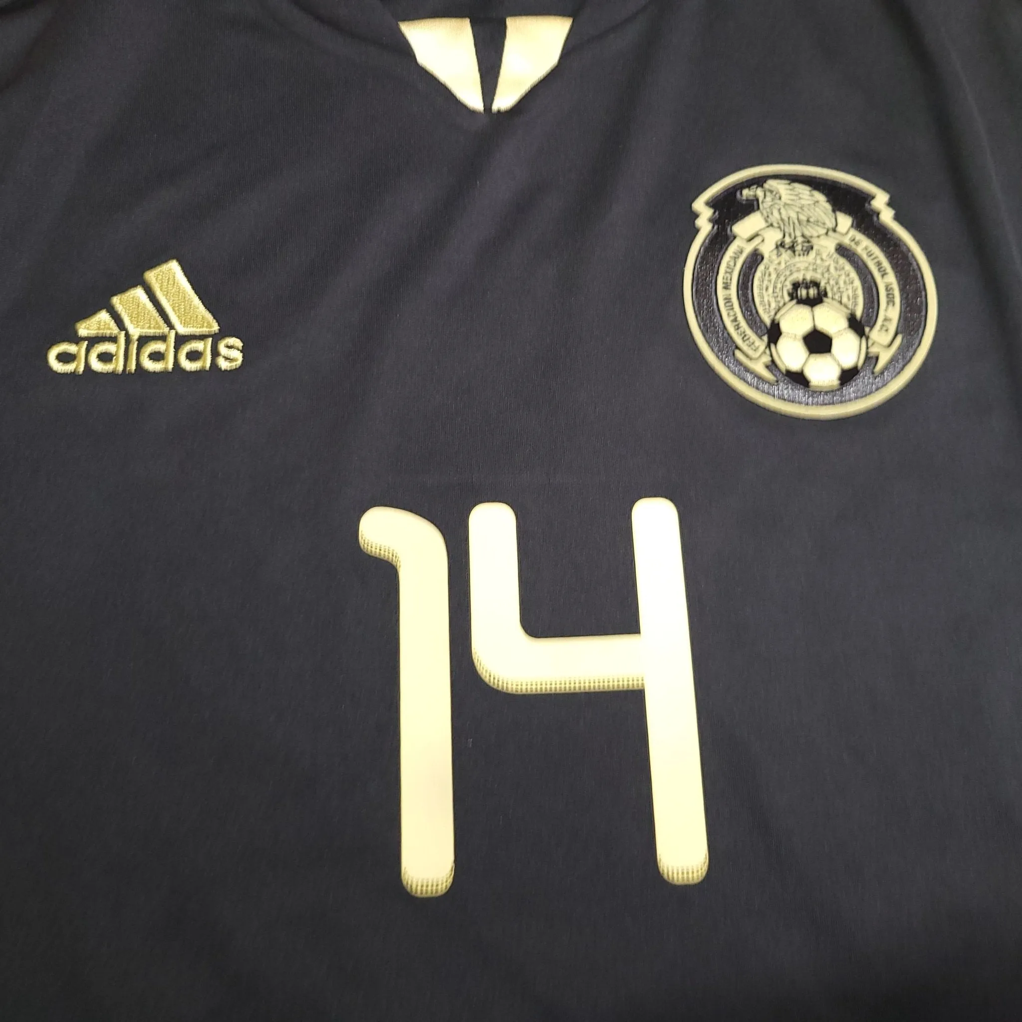 Chicharito Mexico 2011 GOLD CUP FINAL Soccer Away Jersey Shirt L SKU# V31526