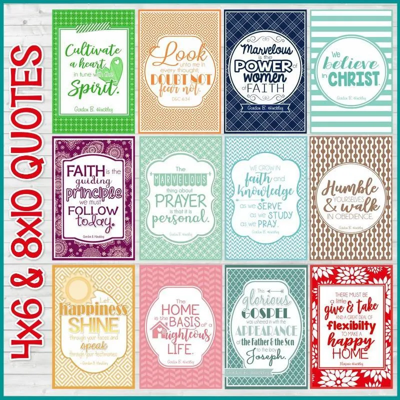 Church Handout Bundle {TAGS & QUOTES} PRINTABLE