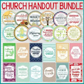 Church Handout Bundle {TAGS & QUOTES} PRINTABLE