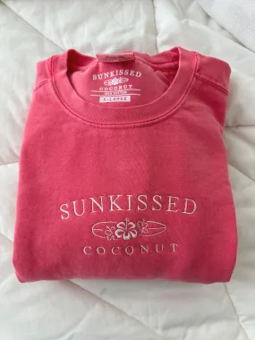 Comfort Colors Embroider Sunkissedcoconut Sweatshirt