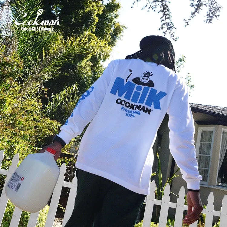 Cookman Long Sleeve Tees - Milk : White