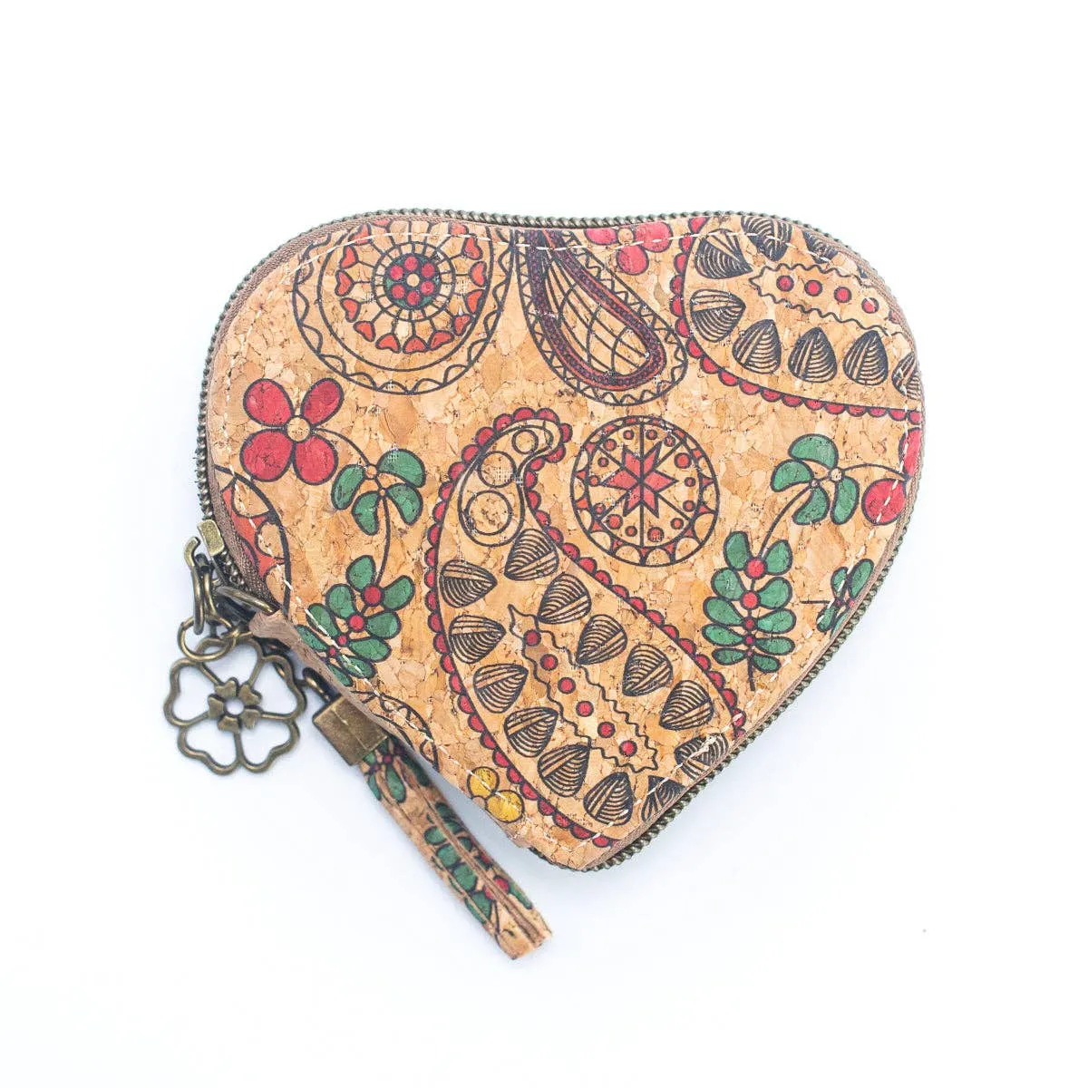 Cork Heart-Shaped Coin Purse 045