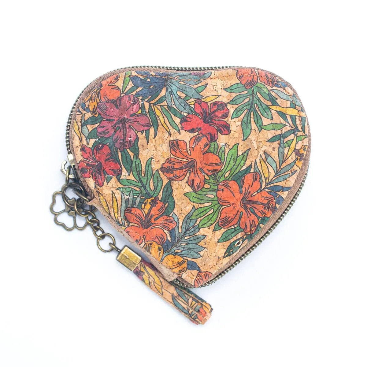 Cork Heart-Shaped Coin Purse 045