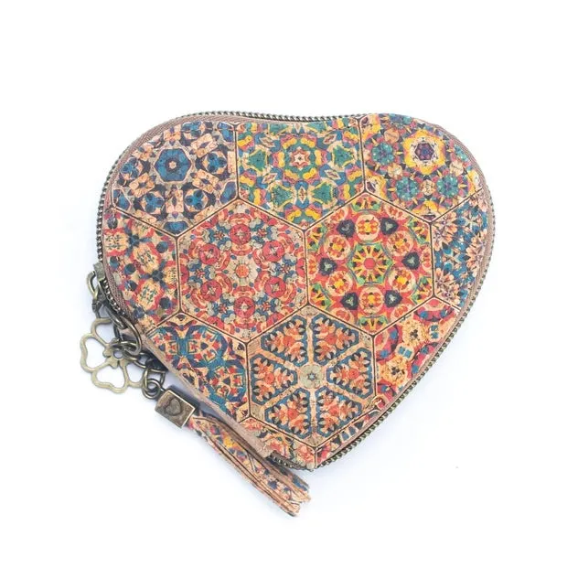 Cork Heart-Shaped Coin Purse 045